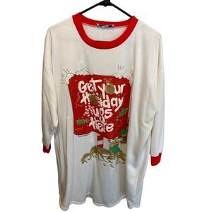 Vintage 90’s Samantha Beth Holiday Hugs Long Sleeve Sweatshirt Dress One Size